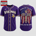 Minnesota Vikings NFL Stand For The Flag Kneel For The Cross Baseball Jersey Shirt