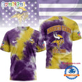 Minnesota Vikings NFL Sunday Legends Tie Dye 3D Shirt