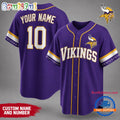 Minnesota Vikings NFL Team Pride Baseball Jersey