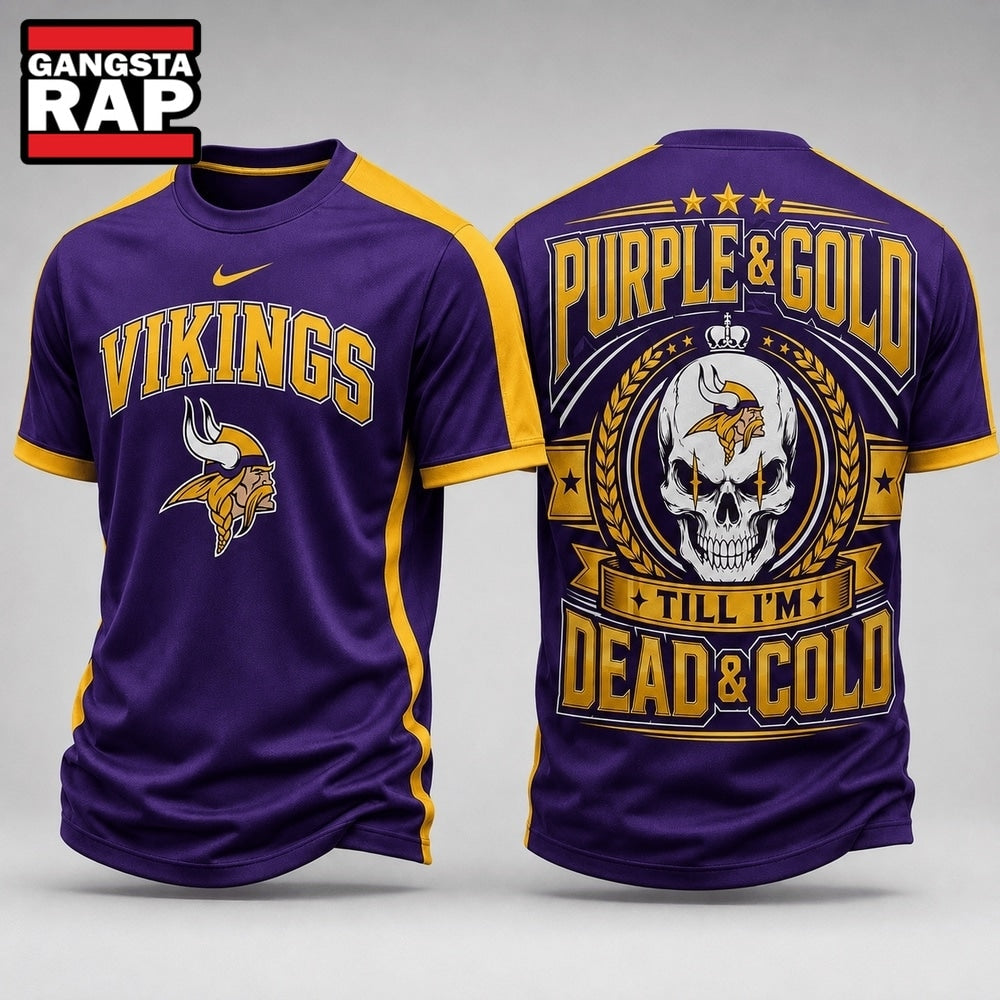 Minnesota Vikings NFL Till I’m Dead Forever Skull Fan Pride 3D Shirt, Football New Design Shirt Hoodie T-Shirt