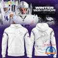 Minnesota Vikings NFL Winter Warrior Intercept Cancer 2024 White Hoodie