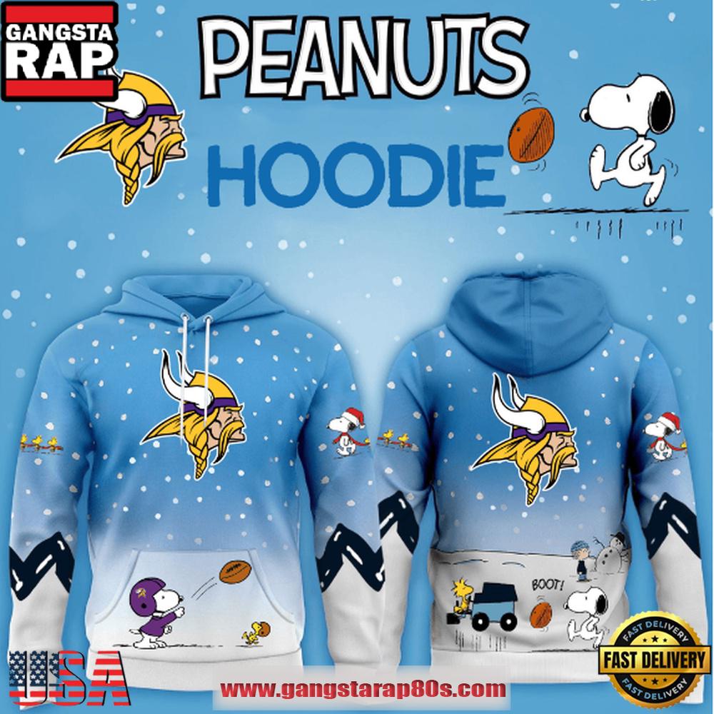 Minnesota Vikings NFL x Peanuts Christmas Unisex Hoodie