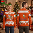 Minnesota Vikings Norseman Mascot Christmas Pattern Ugly Christmas Sweater