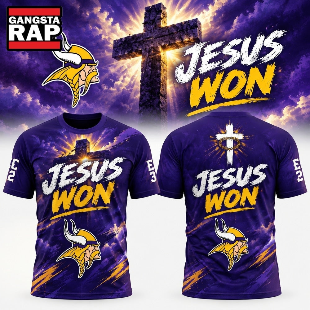 Minnesota Vikings x Jesus Won 2026 Special New T Shirt