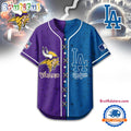 Minnesota Vikings x Los Angeles Dodgers Sporty Baseball Jersey