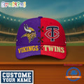 Minnesota Vikings x Minnesota Twins Sporty New Design Baseball Cap