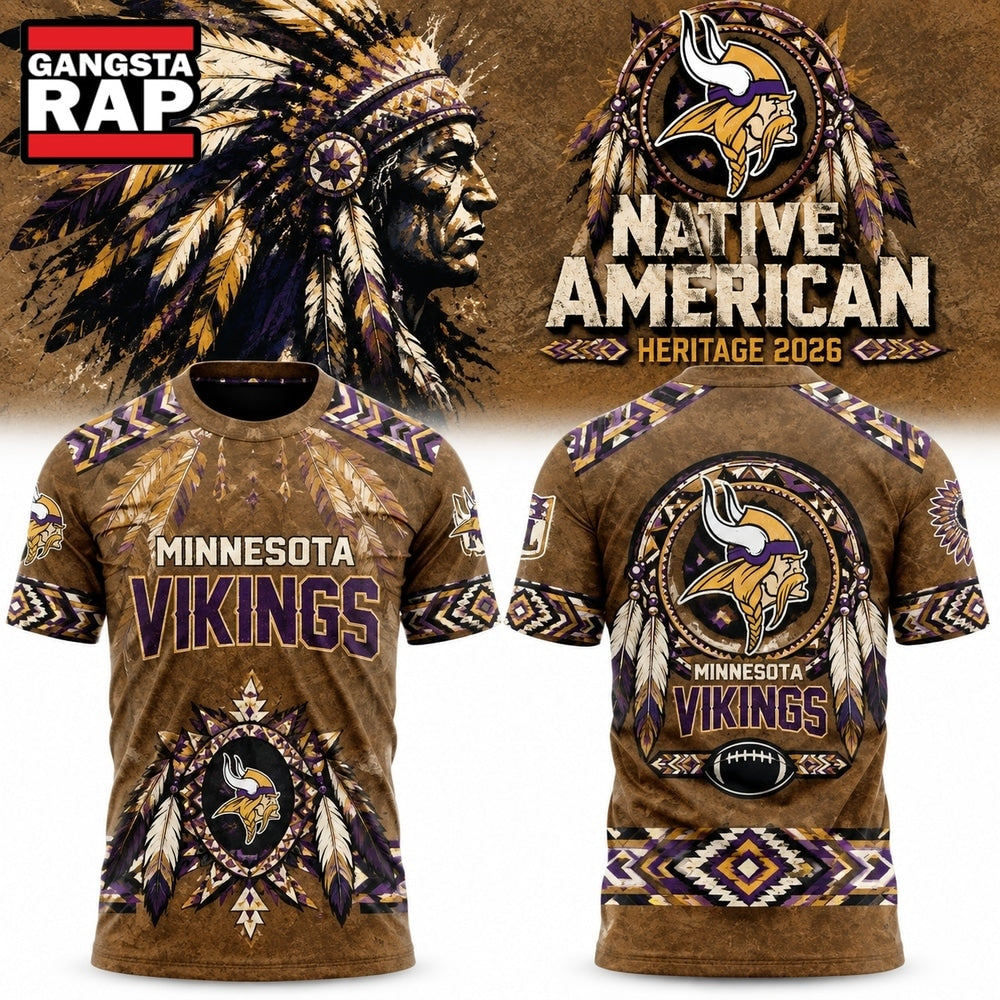 Minnesota Vikings x Native American Heritage 2026 T Shirt