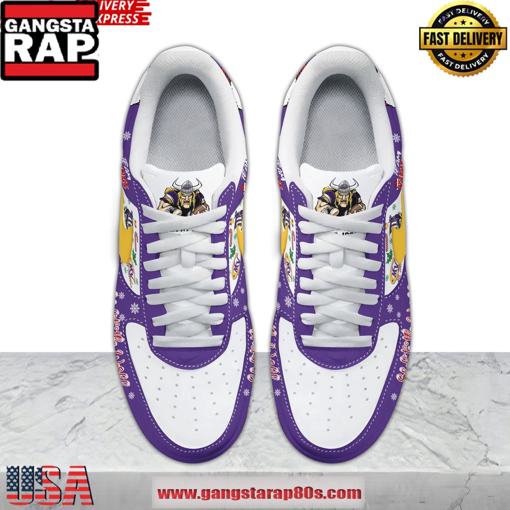 Minnesota Vikings Xmas Holiday Limited Edition Air Force 1 Running Sneakers Shoes
