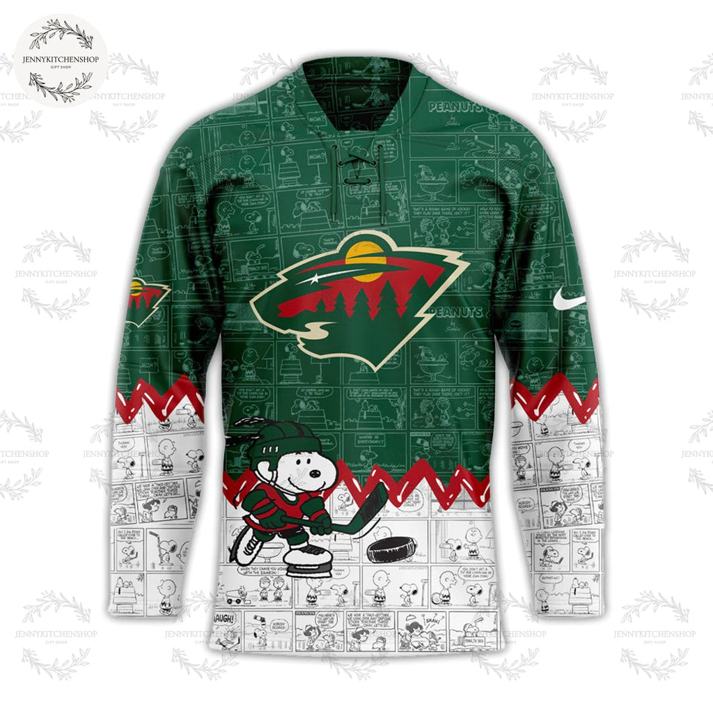 Minnesota Wild 2025 Peanuts Christmas New Hockey Jersey