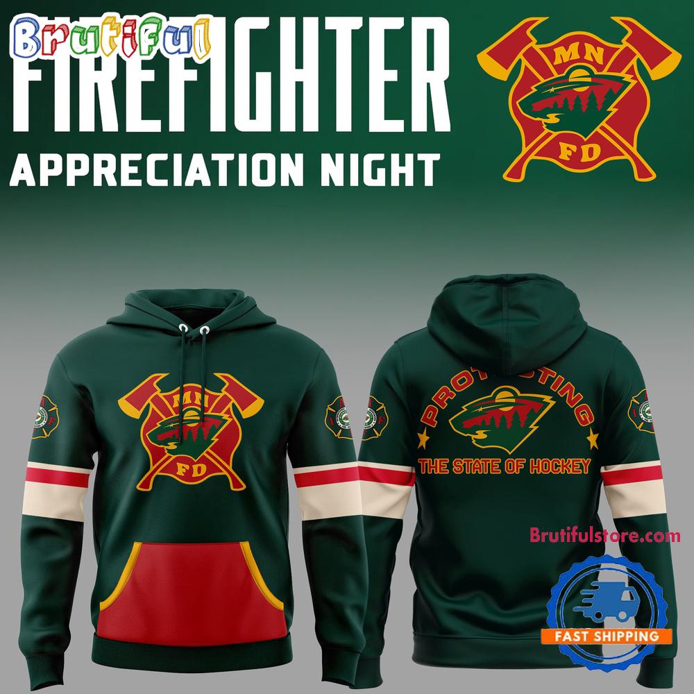 Minnesota Wild Firefighter Appreciation Night 2024 3D Shirt