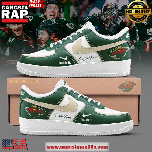 Minnesota Wild Just Do It Limited Edition Custom Air Force 1 Sneakers Shoes