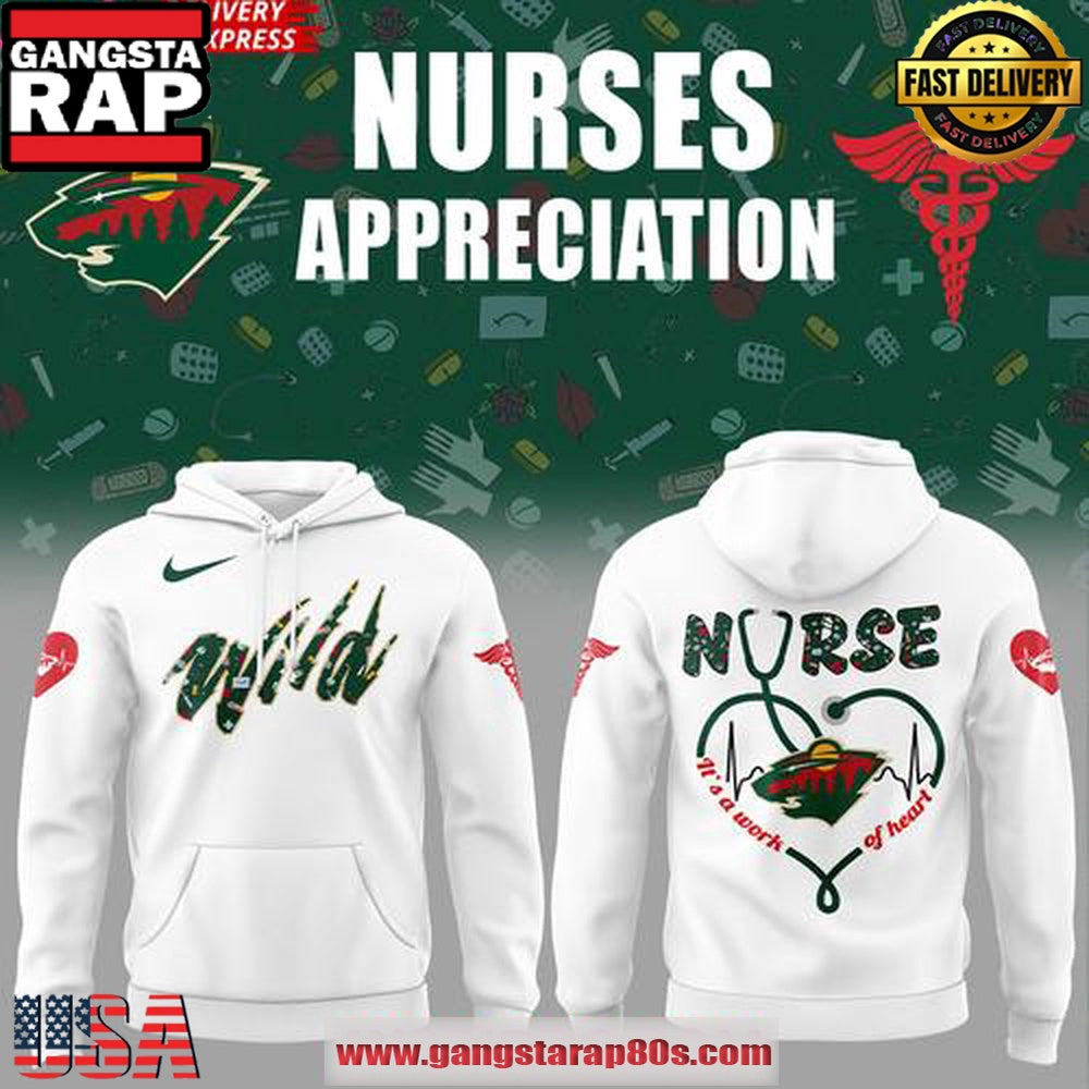 Minnesota Wild Nurses Appreciation 2025 Unisex Hoodie