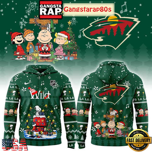 Minnesota Wild Snoopy Christmas 2025 Unisex Hoodie