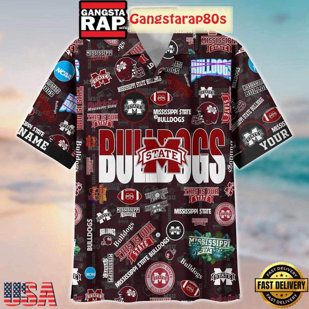 Mississippi State Bulldogs Solgan This Is Our State True Fan Spirit Custom Name Aloha Hawaiian Shirt