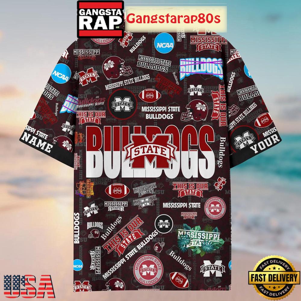 Mississippi State Bulldogs Solgan This Is Our State True Fan Spirit Custom Name Aloha Hawaiian Shirt