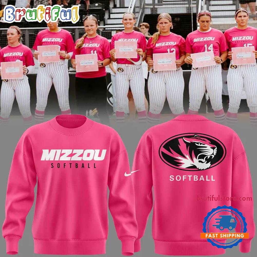 Missouri Tigers Softball Pink Game Uniform 2026 Hoodie T-Shirt
