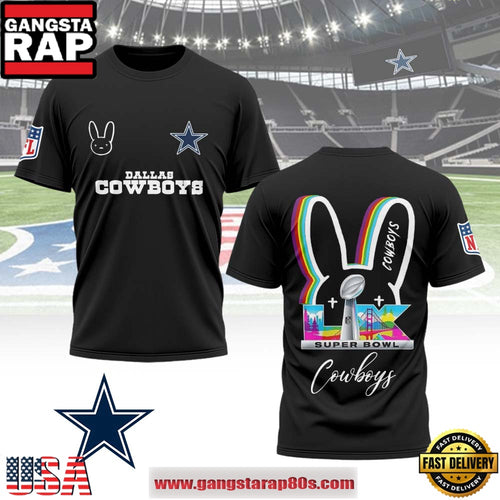 Dallas Cowboys x Bad Bunny Super Bowl LX 2026 All Over Print Shirt