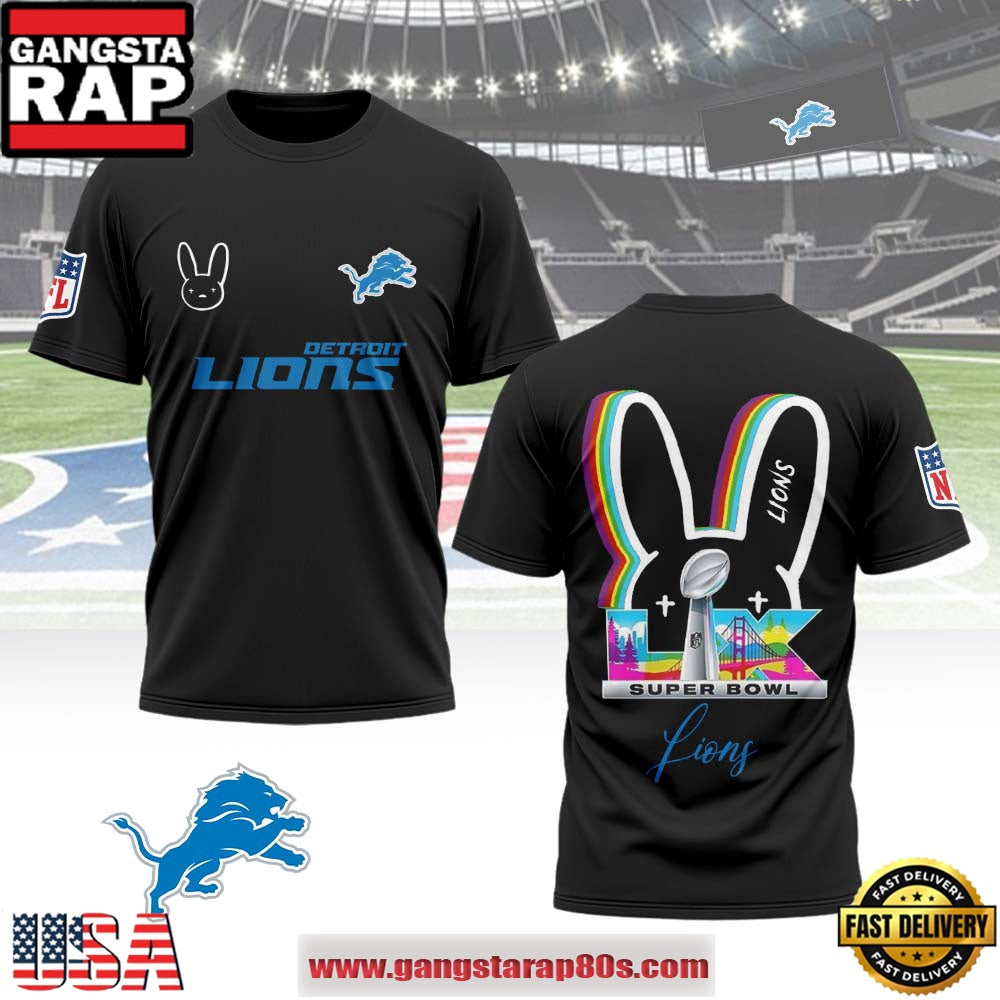 Detroit Lions x Bad Bunny Super Bowl LX 2026 All Over Print Shirt