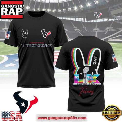 Houston Texans x Bad Bunny Super Bowl LX 2026 All Over Print Shirt