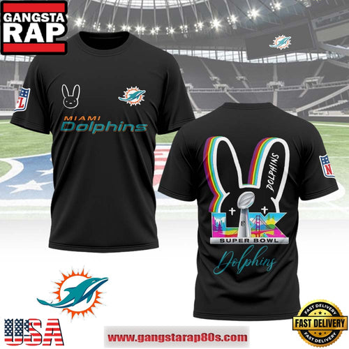 Miami Dolphins x Bad Bunny Super Bowl LX 2026 All Over Print Shirt