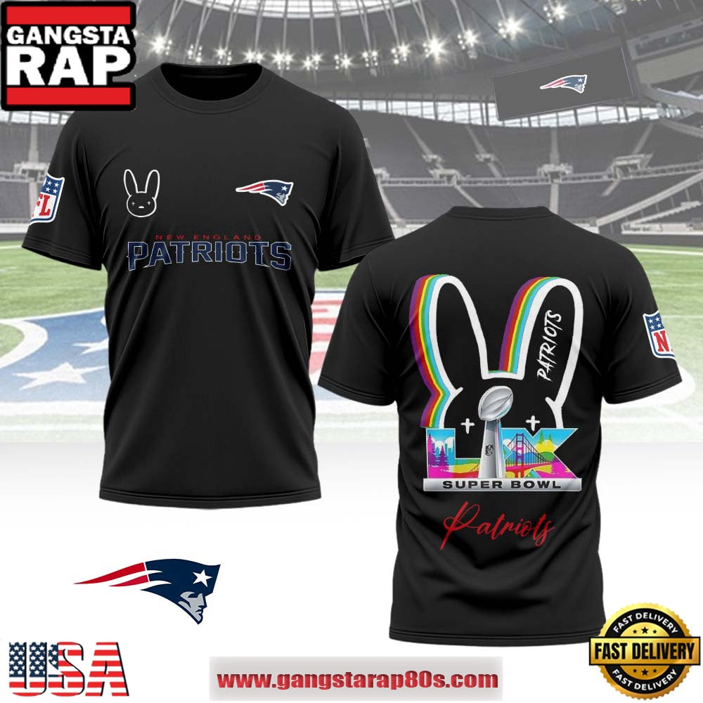New England Patriots x Bad Bunny Super Bowl LX 2026 All Over Print Shirt