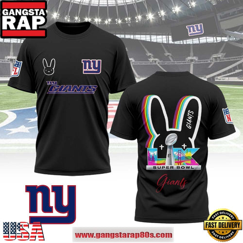 New York Giants x Bad Bunny Super Bowl LX 2026 All Over Print Shirt