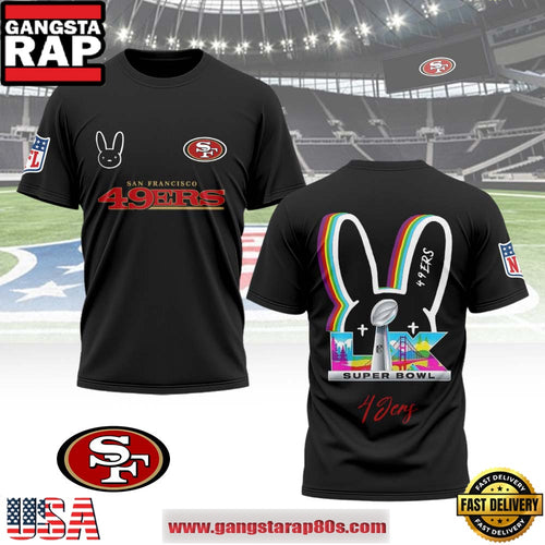 San Francisco 49ers x Bad Bunny Super Bowl LX 2026 All Over Print Shirt
