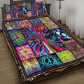 Hippie 4PCS Bedding Set - Free Flow Color Quilted Bedding