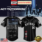 MLB All Team x TXT Tomorrow X Together Tour 2025 Black Baseball Jersey Shirt