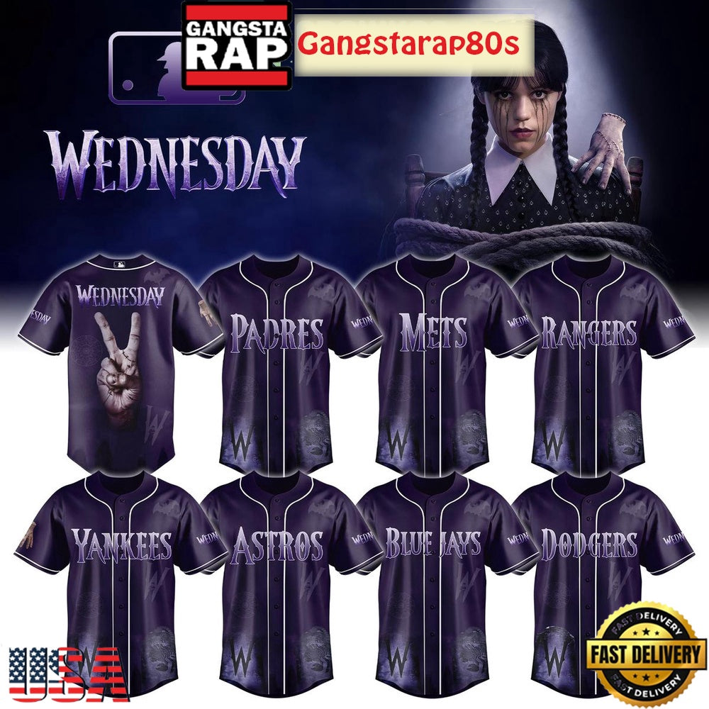 MLB All Team x Wednesday Season 2 Baseball Jersey Shirt