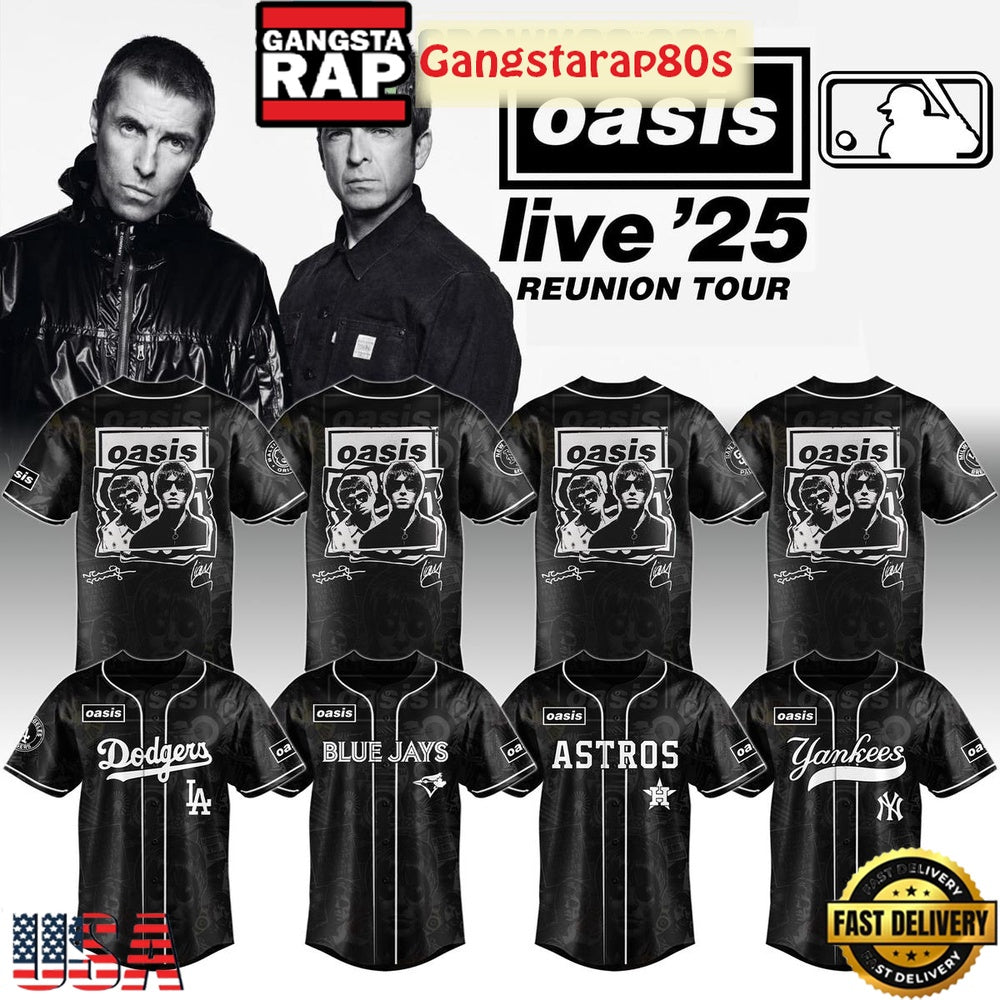 MLB All Teams x Oasis Reunion Tour Live ’25 Baseball Jersey