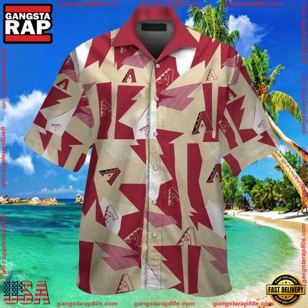 MLB Arizona Diamondbacks Abstract Desert Camo Aloha Shirts