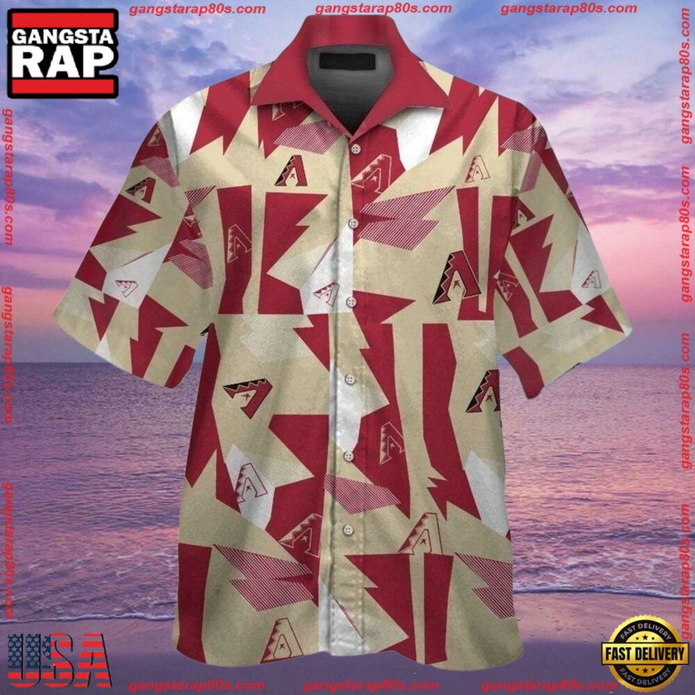 MLB Arizona Diamondbacks Abstract Desert Camo Aloha Shirts