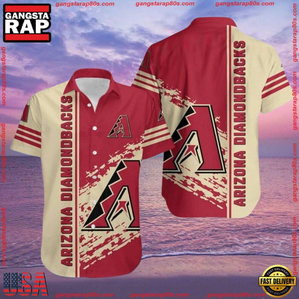 MLB Arizona Diamondbacks Abstract Paint Splash Hawaiian Shirts