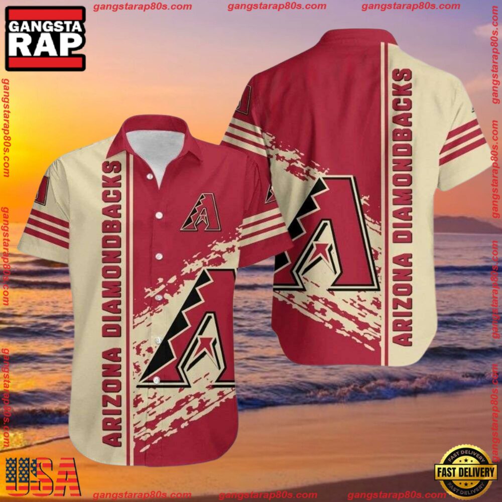 MLB Arizona Diamondbacks Abstract Paint Splash Hawaiian Shirts