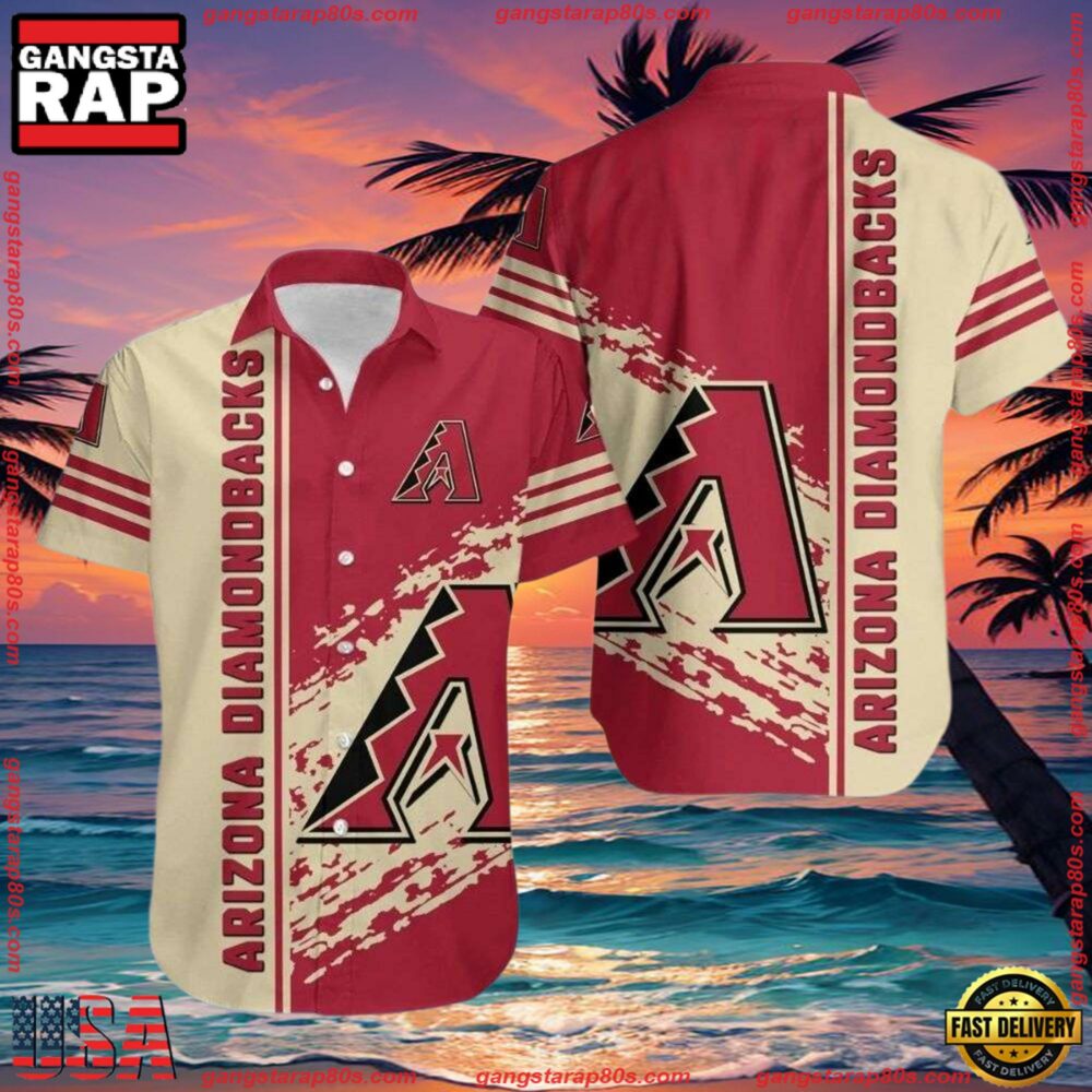 MLB Arizona Diamondbacks Abstract Paint Splash Hawaiian Shirts