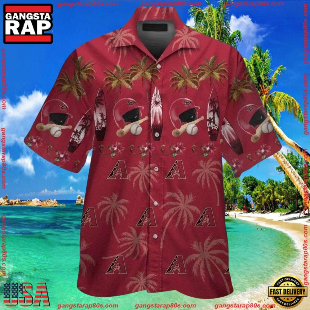 MLB Arizona Diamondbacks Beachside Equipment Hawaiian Shirts
