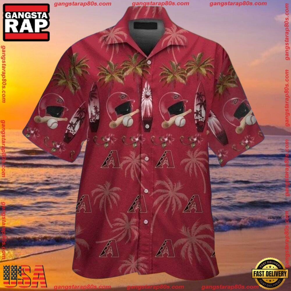MLB Arizona Diamondbacks Beachside Equipment Hawaiian Shirts