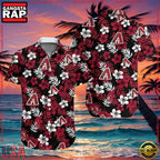 MLB Arizona Diamondbacks Black Floral Elegance Hawaiian Shirts