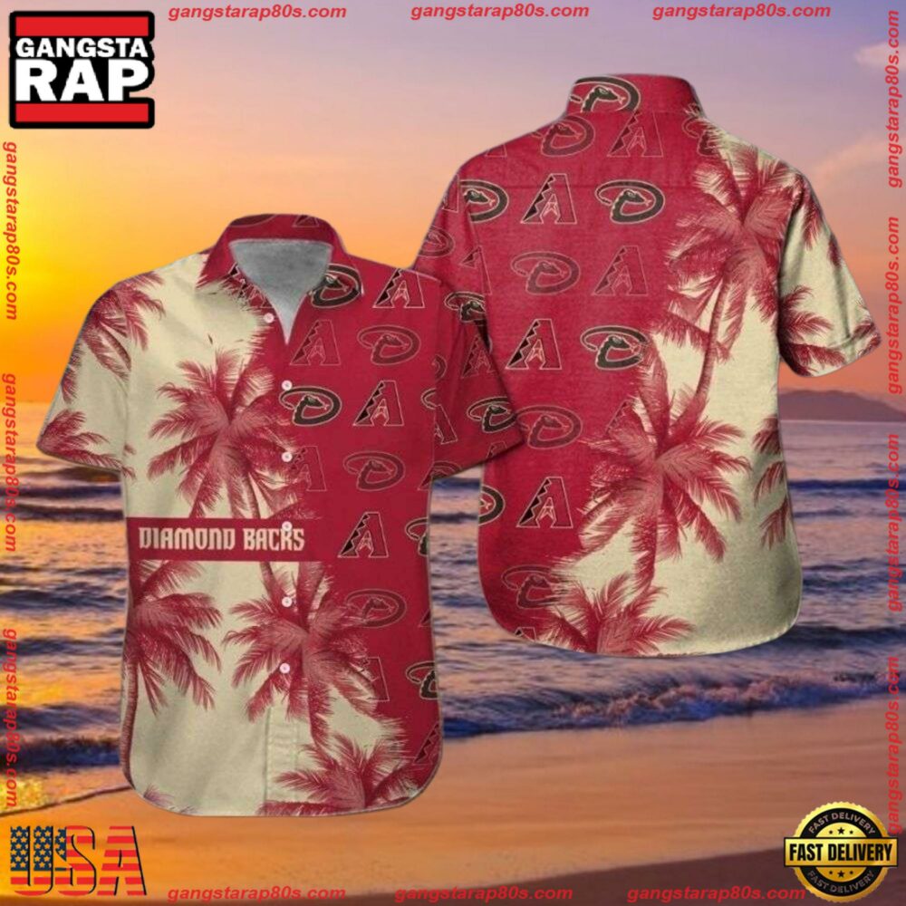 MLB Arizona Diamondbacks Bold Floral Statement Hawaiian Shirts