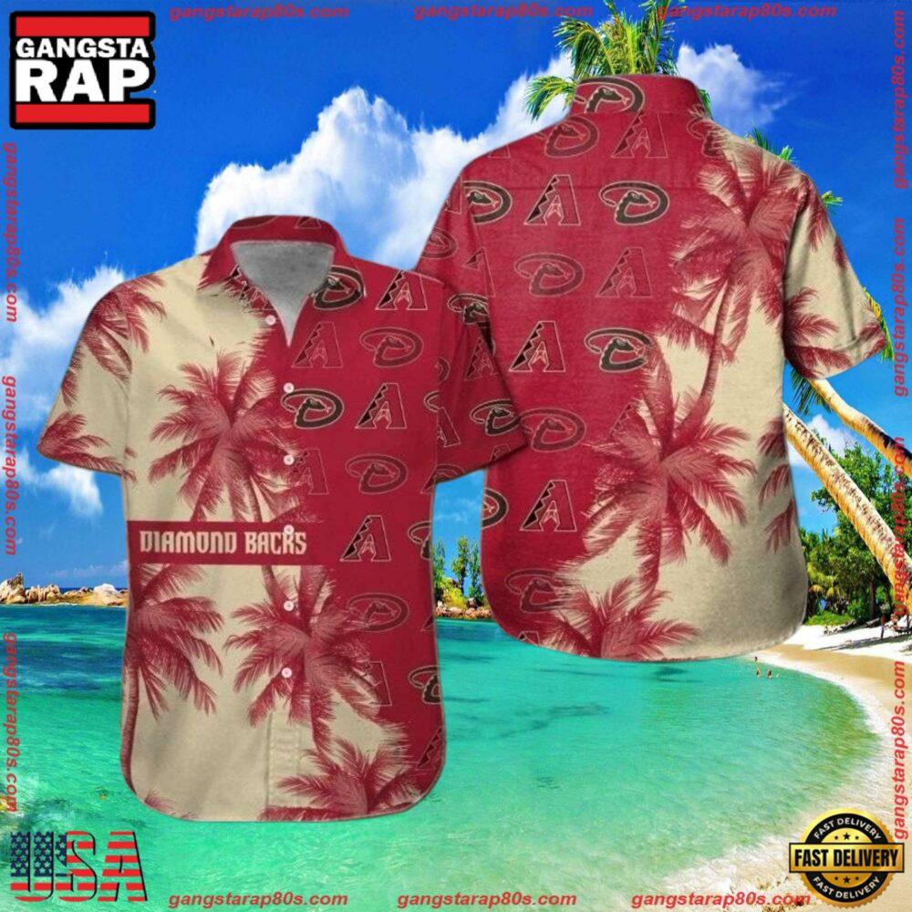 MLB Arizona Diamondbacks Bold Floral Statement Hawaiian Shirts