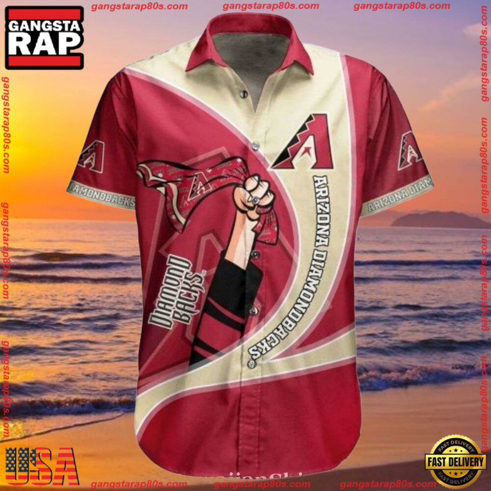MLB Arizona Diamondbacks Cartoon Fanfare Hawaiian Shirts