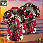 MLB Arizona Diamondbacks Dark Floral Hawaiian Shirts