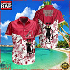 MLB Arizona Diamondbacks Feline Fan Tropical Hawaiian Shirts