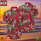 MLB Arizona Diamondbacks Green Foliage Aloha Shirts