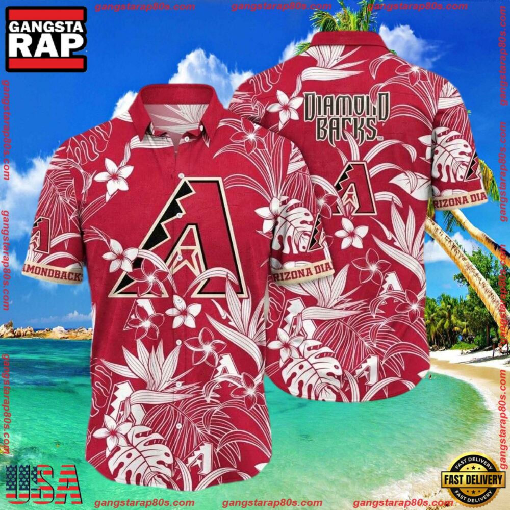 MLB Arizona Diamondbacks Hibiscus Harmony Hawaiian Shirts