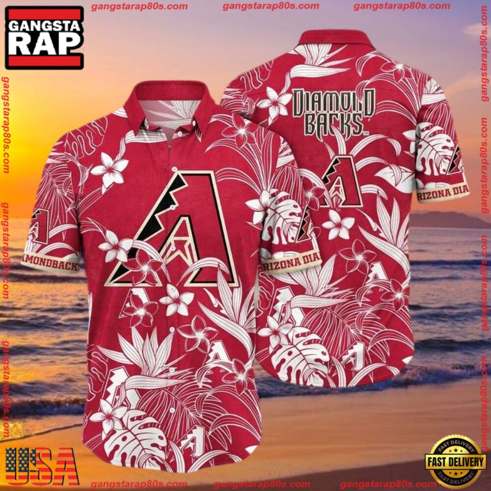 MLB Arizona Diamondbacks Hibiscus Harmony Hawaiian Shirts
