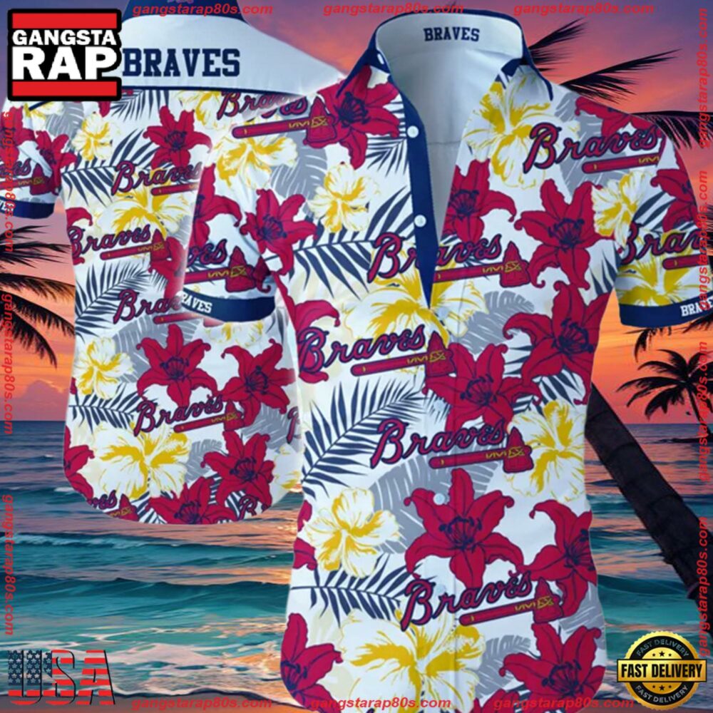 MLB Atlanta Braves Aloha Hawaiian Shirt Summer Button Up