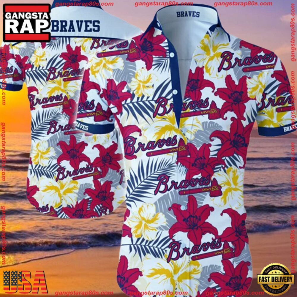 MLB Atlanta Braves Aloha Hawaiian Shirt Summer Button Up