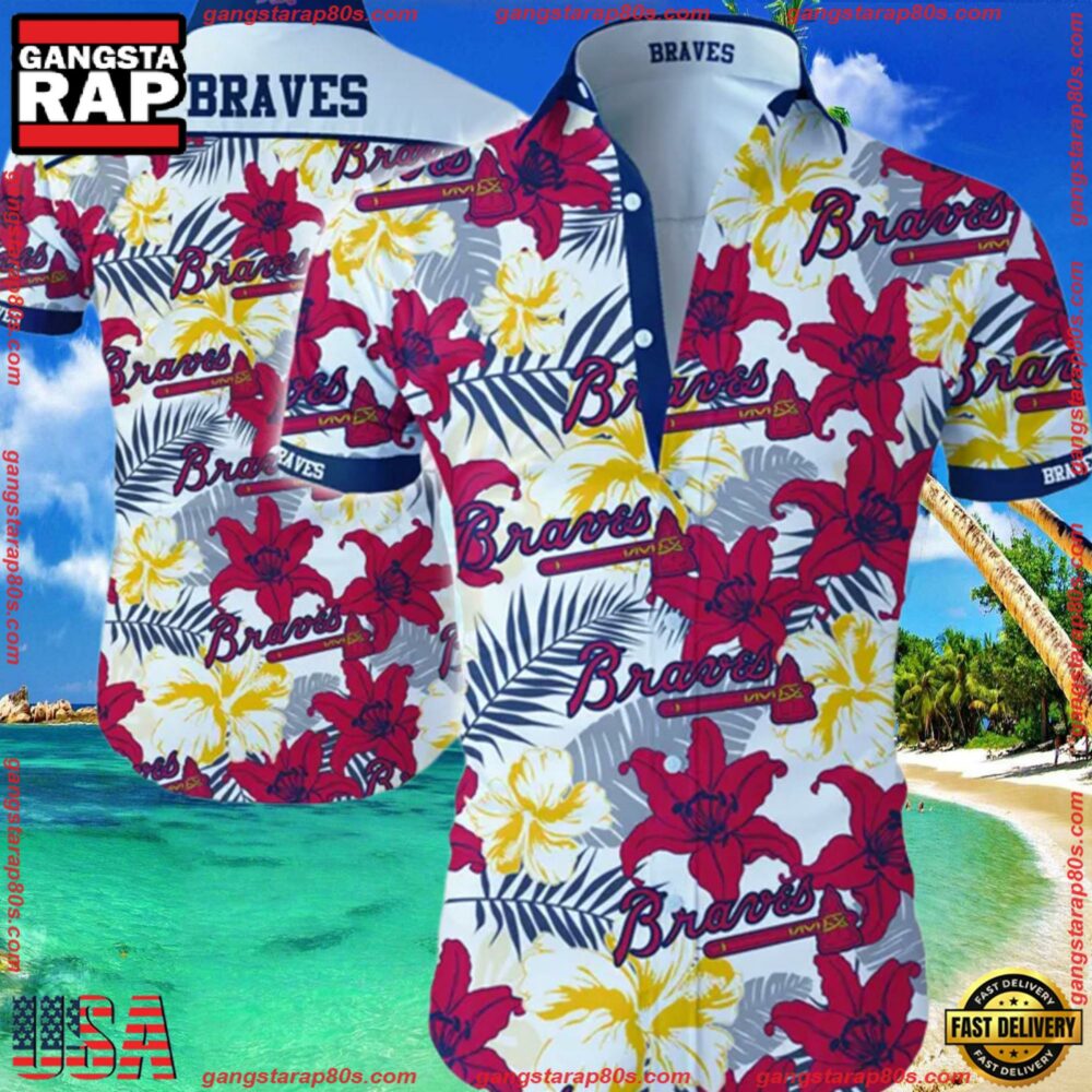 MLB Atlanta Braves Aloha Hawaiian Shirt Summer Button Up
